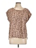 Olive and Oak 100% Polyester Brown Short Sleeve Blouse Size L - photo 1