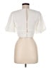 Storia 100% Polyester Ivory Short Sleeve Blouse Size M - photo 2