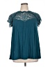 Torrid Teal Short Sleeve Blouse Size 1X Plus (1) - photo 1