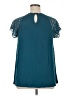 Torrid Teal Short Sleeve Blouse Size 1X Plus (1) - photo 2