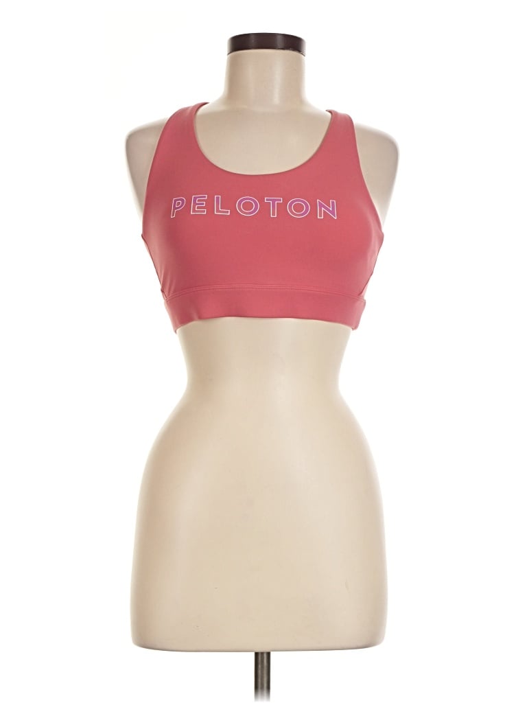 Pre-owned Peloton Sleeveless Top Pink Halter Neckline Tops