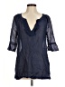 Old Navy Blue 3/4 Sleeve Blouse Size M - photo 1