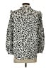 J.Crew 100% Polyester Animal Print Ivory Long Sleeve Blouse Size S - photo 2