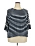 Ruby Rd. Blue 3/4 Sleeve Top Size 2X - photo 1