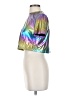 Shein Metallic Silver Short Sleeve T-Shirt Size XS - photo 5