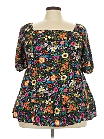BLOOMCHIC Short Sleeve Blouse (view 1)