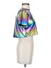 Shein Metallic Silver Short Sleeve T-Shirt Size XS - photo 4