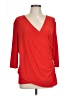 Travelsmith Red 3/4 Sleeve Top Size L - photo 1