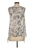 DKNY Jeans 100% Polyester Ivory Sleeveless Blouse Size S - photo 2