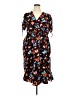 Torrid 100% Polyester Print Black Casual Dress Size 2X Plus (2) - photo 1