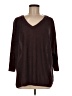 Garnet Hill 100% Linen Burgundy Pullover Sweater Size M - photo 1