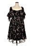 Torrid 100% Polyester Floral Black Casual Dress Size 3X Plus (3) - photo 1