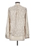 Love 21 100% Polyester Metallic Ivory Long Sleeve Blouse Size XS - photo 2
