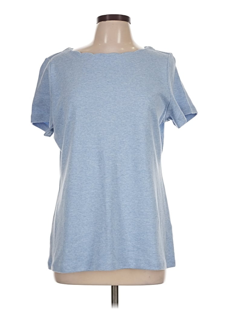 Pre-owned Karen Scott Short Sleeve T-shirt In Blue