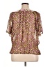 DKNY Jeans 100% Polyester Pink Short Sleeve Blouse Size XL - photo 2