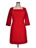 Ann Taylor Solid Red Casual Dress Size 14 - photo 1