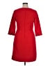 Ann Taylor Solid Red Casual Dress Size 14 - photo 2