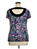 AB Studio Purple Short Sleeve Top Size XL - photo 2