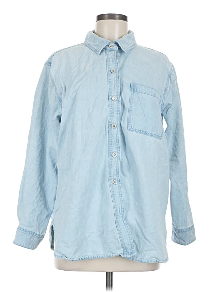 Pre-owned Bagatelle Long Sleeve Button Down Shirt In Blue