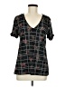 Daytrip Plaid Black Short Sleeve T-Shirt Size M - photo 1