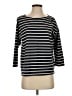 L.L.Bean Stripes Black 3/4 Sleeve Top Size S - photo 1