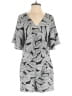 Ann Taylor LOFT 100% Polyester Graphic Gray Romper Size 8 - photo 1