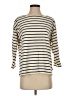 L.L.Bean 100% Cotton Stripes Ivory 3/4 Sleeve Top Size S - photo 1