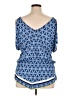 NY&C 100% Rayon Blue 3/4 Sleeve Blouse Size XL - photo 2