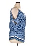 NY&C 100% Rayon Blue 3/4 Sleeve Blouse Size XL - photo 4