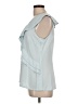 Ann Taylor 100% Polyester Blue Sleeveless Blouse Size 10 - photo 5