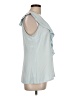 Ann Taylor 100% Polyester Blue Sleeveless Blouse Size 10 - photo 4