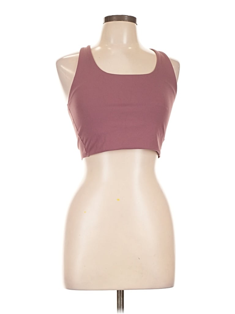 Pre-owned Uniqlo Tank Top Burgundy Strapless Neckline Tops