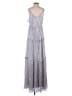 Xscape Stripes Gray Casual Dress Size 2 - photo 2