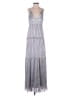 Xscape Stripes Gray Casual Dress Size 2 - photo 1