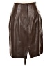 EREZ 100% Leather Brown Leather Skirt Size 14 - photo 2