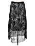 New Directions 100% Polyester Animal Print Black Silver Casual Skirt Size L (petite) - photo 1