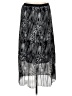 New Directions 100% Polyester Animal Print Black Silver Casual Skirt Size L (petite) - photo 2