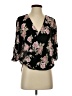 Iz Byer 100% Polyester Black 3/4 Sleeve Blouse Size S - photo 1