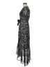 MNG Animal Print Black Cocktail Dress Size 6 - photo 5