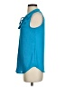 Rose + Olive 100% Polyester Blue Sleeveless Blouse Size XS - photo 5
