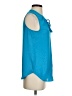 Rose + Olive 100% Polyester Blue Sleeveless Blouse Size XS - photo 4