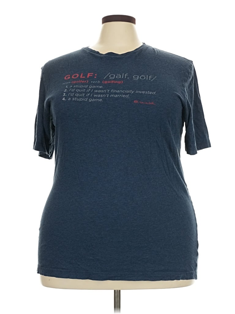 Pre-owned Travis Mathew Short Sleeve T-shirt In Blue