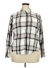 Riders 100% Cotton Plaid Gray Long Sleeve Button-Down Shirt Size XXL - photo 1