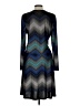 Cache Chevron-herringbone Blue Casual Dress Size L - photo 2
