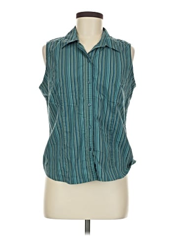 St. John's Bay Sleeveless Button-Down Shirt (view 1)