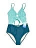 Cupshe Graphic Teal Two Piece Swimsuit Size M - photo 1