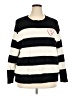 Calligraphie Stripes Black Pullover Sweater Size 3X - photo 1