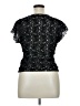 Anthropologie 100% Polyester Black Short Sleeve Top Size XL - photo 2