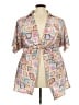 BLOOMCHIC 100% Polyester Tan Pink Kimono Size 18 - 20 - photo 1