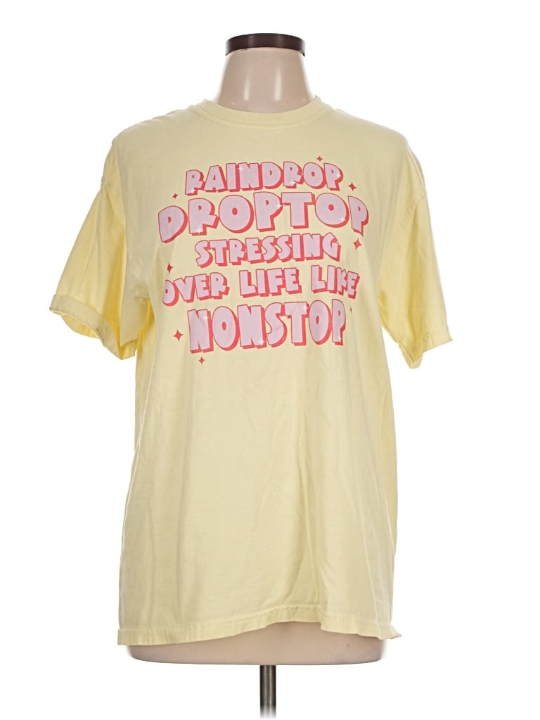 Pre-owned Comfort Colors Short Sleeve T-shirt In Yellow